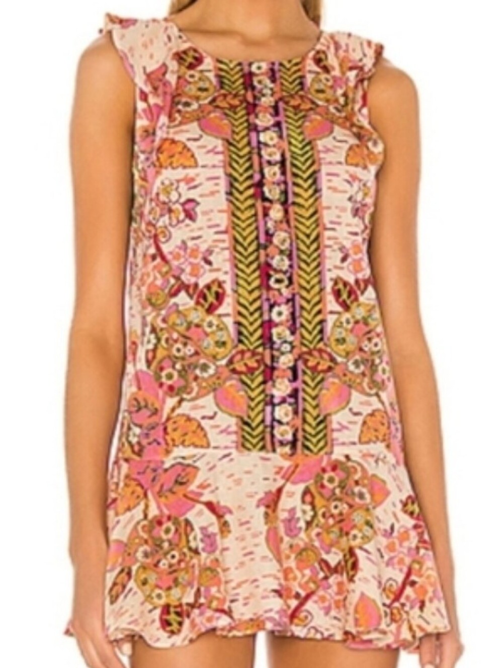 FREE PEOPLE Summer In Tulum  Tunic Size XS - Picture 4 of 14